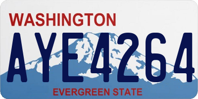 WA license plate AYE4264