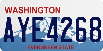 WA license plate AYE4268