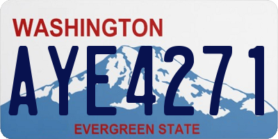 WA license plate AYE4271