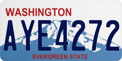 WA license plate AYE4272