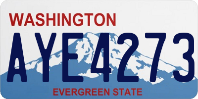 WA license plate AYE4273