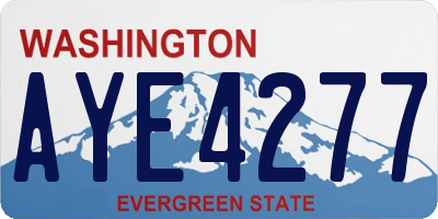 WA license plate AYE4277