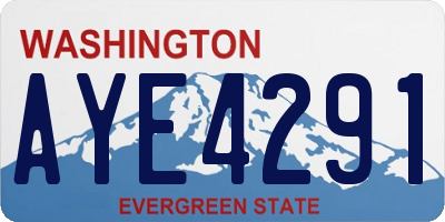 WA license plate AYE4291