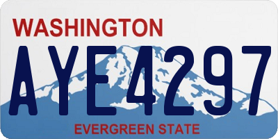 WA license plate AYE4297