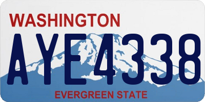 WA license plate AYE4338