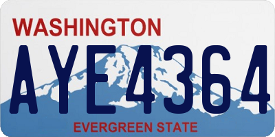 WA license plate AYE4364