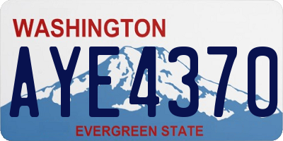 WA license plate AYE4370