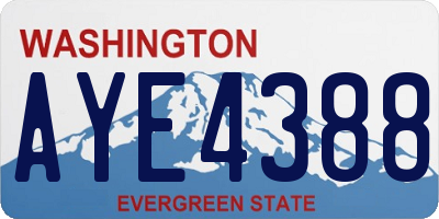 WA license plate AYE4388