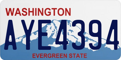 WA license plate AYE4394