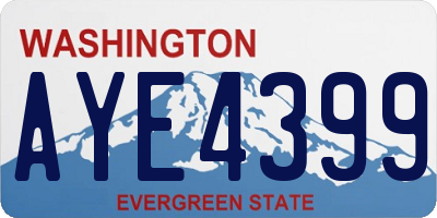 WA license plate AYE4399