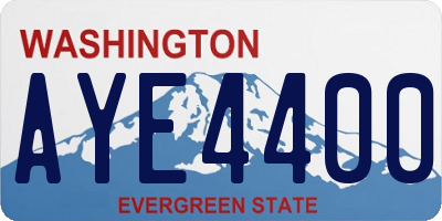 WA license plate AYE4400