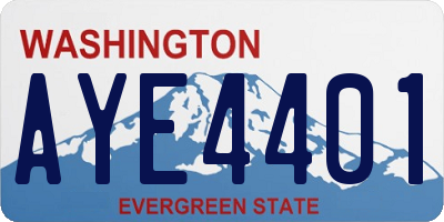 WA license plate AYE4401
