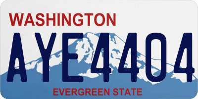 WA license plate AYE4404