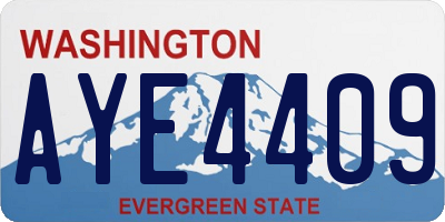 WA license plate AYE4409