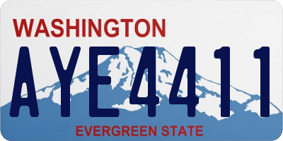 WA license plate AYE4411