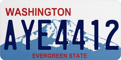 WA license plate AYE4412