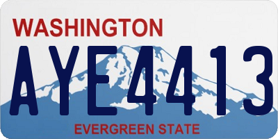 WA license plate AYE4413
