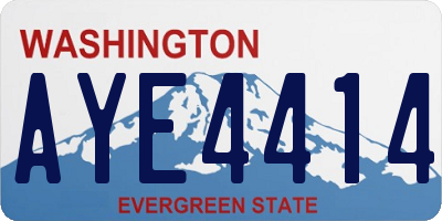 WA license plate AYE4414