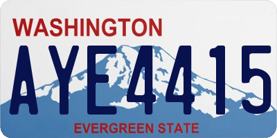 WA license plate AYE4415