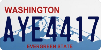 WA license plate AYE4417