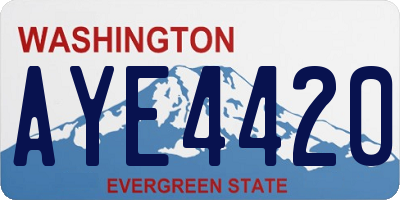 WA license plate AYE4420