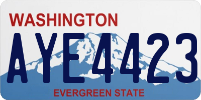 WA license plate AYE4423