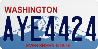 WA license plate AYE4424