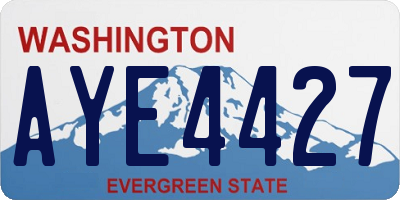 WA license plate AYE4427