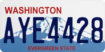 WA license plate AYE4428