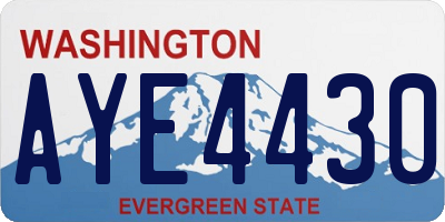 WA license plate AYE4430