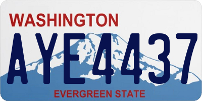 WA license plate AYE4437