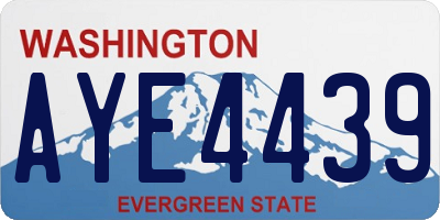 WA license plate AYE4439