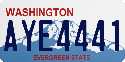 WA license plate AYE4441