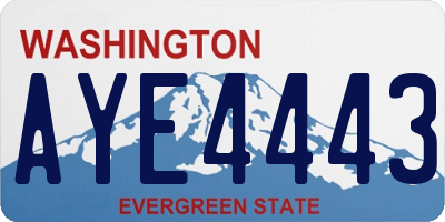 WA license plate AYE4443