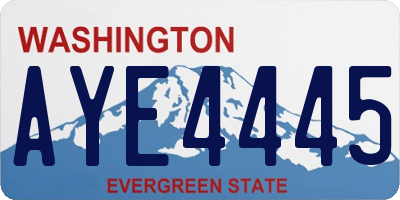 WA license plate AYE4445