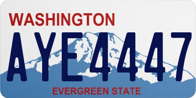 WA license plate AYE4447