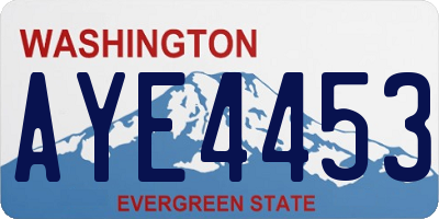WA license plate AYE4453