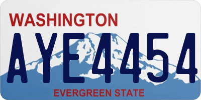 WA license plate AYE4454