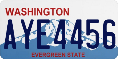 WA license plate AYE4456