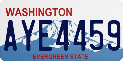 WA license plate AYE4459