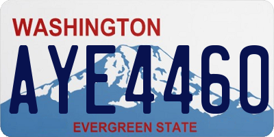 WA license plate AYE4460