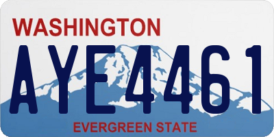 WA license plate AYE4461