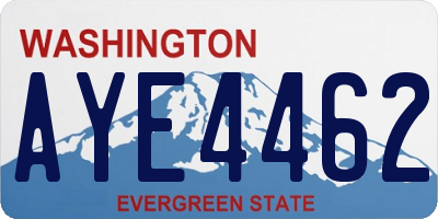 WA license plate AYE4462