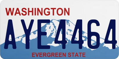 WA license plate AYE4464