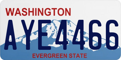 WA license plate AYE4466