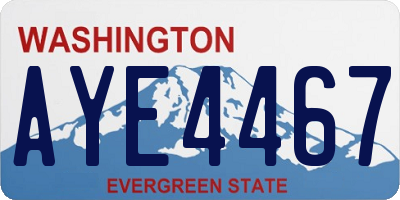 WA license plate AYE4467
