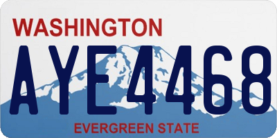 WA license plate AYE4468