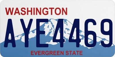 WA license plate AYE4469