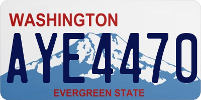 WA license plate AYE4470