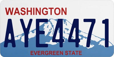 WA license plate AYE4471